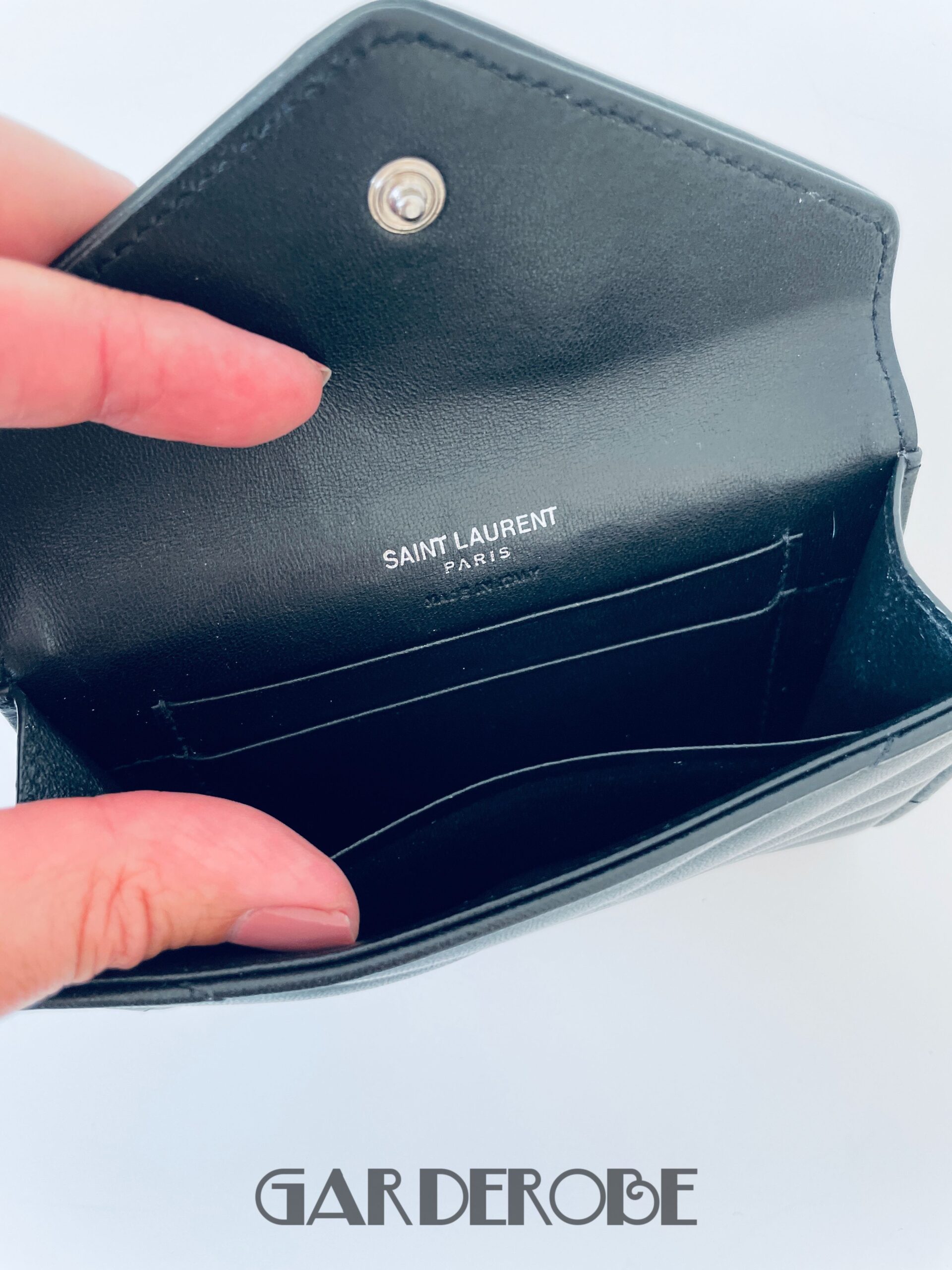 Zwart kleine YSL portemonnee als nieuw in doos