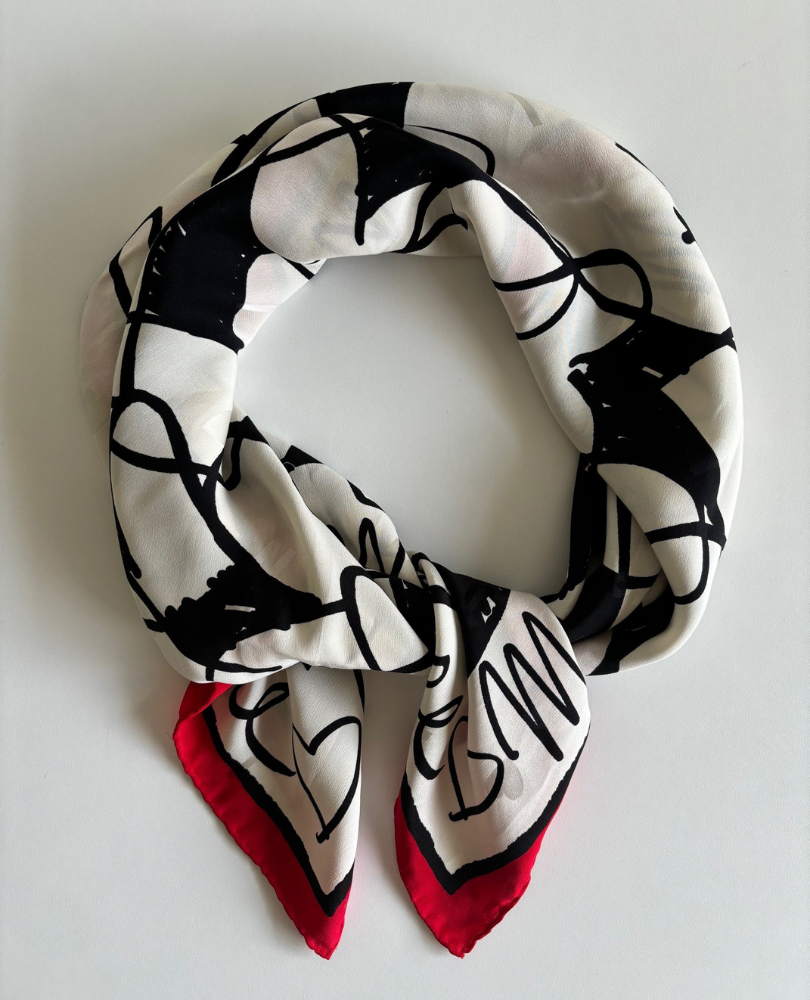 Moschino silk scarf Amore